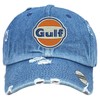 Vintage Gulf Dad Hat Logo Embroidered Adjustable Cap (Medium Denim)