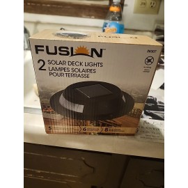 FUSION 2 Pk FUSION Solar Deck Lights -  LOT OF 2- Brand New Factory Sealed. SOLAR