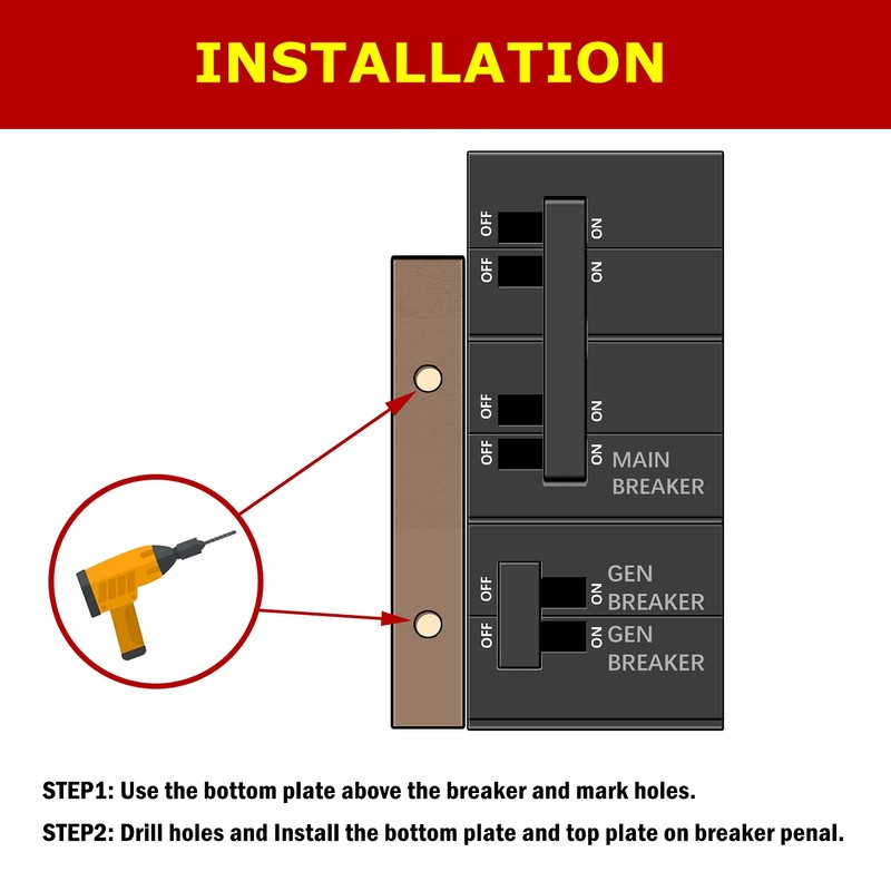 Natupal Generator Interlock Kit Compatible with Square D Generator Interlock