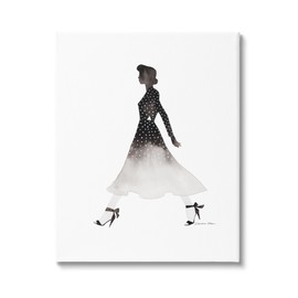 Stupell Industries Girl in Black Dress Canvas Wall Art by Simone Elum