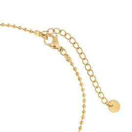 Made by Nami Stainless Steel Women's Anklet with Strong Lobster Clasp - Various Designs - Women's Anklet Gold or Silver - Girls Foot Jewellery - Gift for Her (Gold), 22.5 cm, Stainless Steel