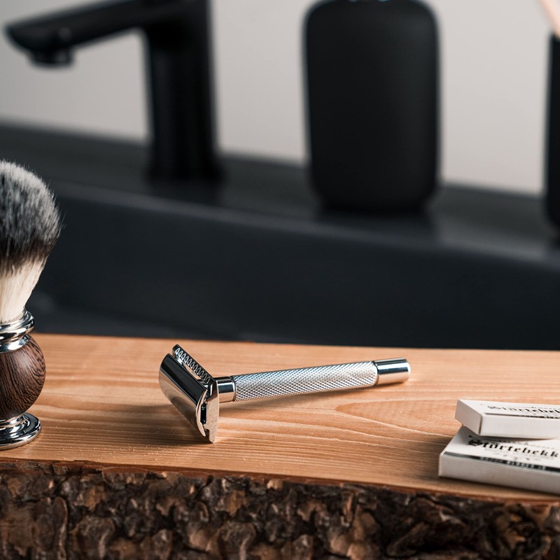 Störtebekker® Solingen Premium Safety Razor with Steel Handle – Includes