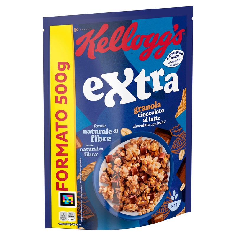 Kellogg's Cereali Extra | Gusto Cioccolato al Latte | Granola