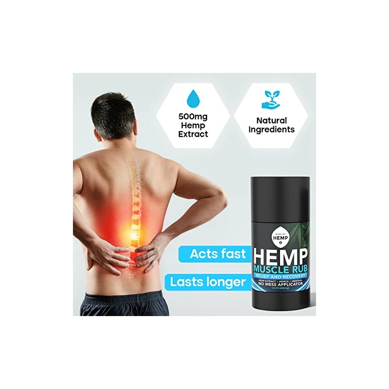 Hemp Roll On Post Workout Muscle Relief Stick for Muscles