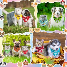 60pcs Dog Birthday Bandana Set