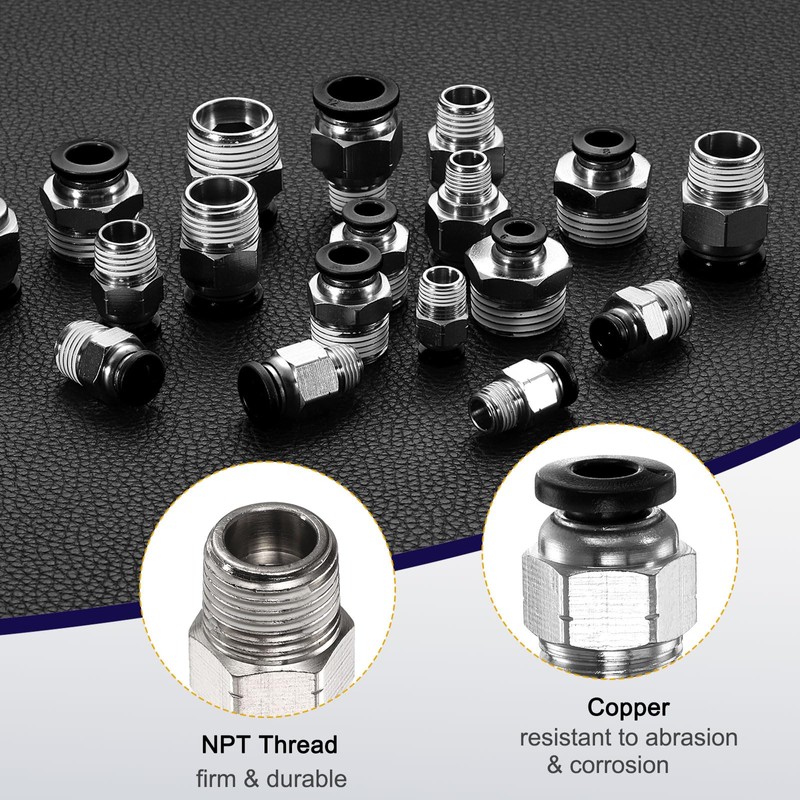 QUARKZMAN 5 Pieces Push-to-Connect Fitting 4 mm Hose OD x