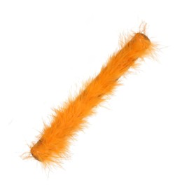 Feather Furry Ostrich Hair Slap Bracelet for Women Snap Patting Circle Wristband Cuff Sleeves Bangle Multicolor Wrist Jewelry Birthday Gift-F orange