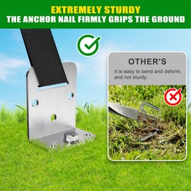 Insaga 18" Ground Anchors Screw in– 12mm Solid Carbon Steel Trampoline Anchors Heavy Duty Earth Anchor L Bracket for Swing Set, Shed, Mobile Home, Carport, Swingset, Full-Welded 2.8" Helix (4 Pack)