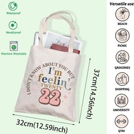 22nd Birthday Inspire Tote Bag Birthday Girly Gift Turning22 Birthday Party Gift Twenty Twenty Two Gift Best Friend Gift (TWENTY 22 UK)