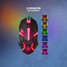 STF Mouse Gamer Abysmal Arsenal Force | Sensor Óptico | Resolución: 1 200 dpi | 3 Botones Programables | Cable 1.35 m De Largo