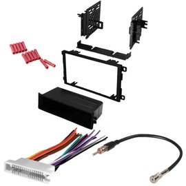 CACHÉ KIT110 Bundle with Car Stereo Installation Kit for Pontiac Bonneville 2000 – 2005 in Dash Mounting Kit, Wire Harness for Double Din or Single Din Radio Receivers (4 Item)