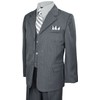Boys Pinstripe Suit in Grey with Matching Tie Size 20