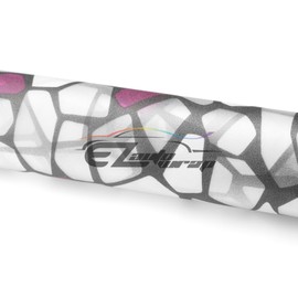 Free Tool Kit EZAUTOWRAP Purple Brick Frosted Glass Peel and Stick Window Film Home Bedroom Bathroom Privacy Waterproof Sticker Decal - 36"X96" (3FT X 8FT)