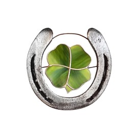 Four-Leaf Clover Lucky Horseshoe Decorations,Wedding Gifts For Bridal Couple,Happiness Birthday Gift,Moving-In Gifts,Apartment Business Opening,Bring Good Luck And Prosperity(size:1pcs)
