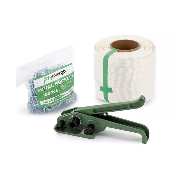 Flyrivergo Banding Strapping Kit 3/4" x 330' Woven Cord Pallet