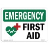 OSHA Emergency Sign - First Aid with Symbol | Vinyl