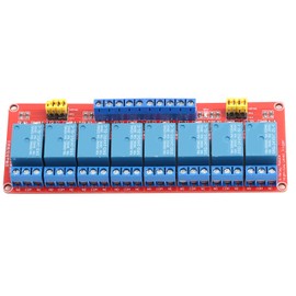 VIFERR 8 Channel Relay Module, 24 V Optocoupler Relay Module with Optocoupler, High Low Trigger Expansion Board