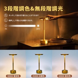 [Atmosphere Creation, Stepless Dimming, 3 Color Temperature Switching] Indirect Lighting, Stylish, PIKAFOX 8,000 mAh, Table Lamp, Cordless Eye-friendly, Memory Function, Touch Type, Bedside Lamp,