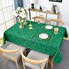Christmas Green Rectangle Jacquard Tablecloth, Damask Table Cloth, Spill Proof