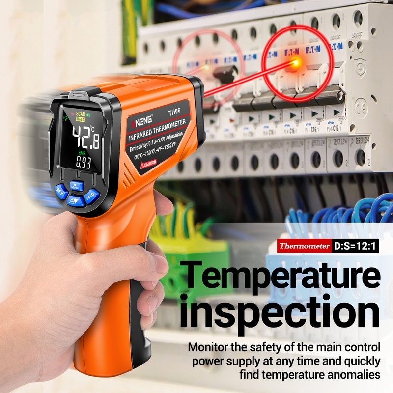 ANENG TH06 Infrared Laser Thermometer -20℃~750℃ / -4℉~1382℉ VA Reverse