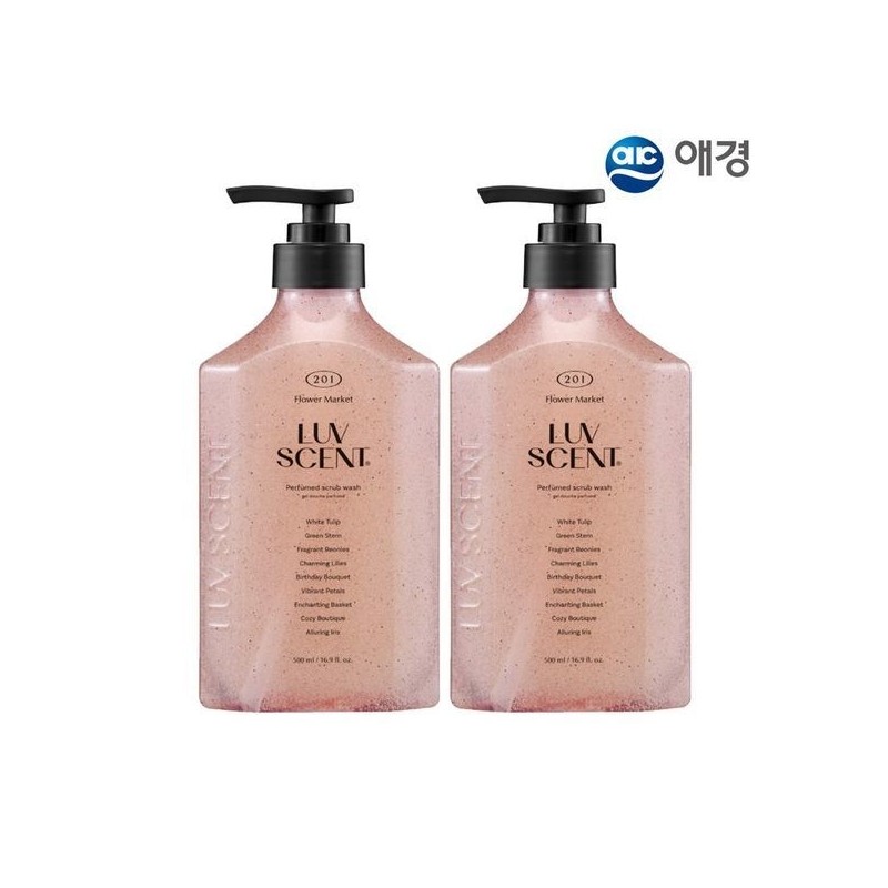 (NS Home Shopping) Luvcent Scrub Body Wash 500ml x 2