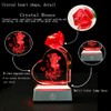 XuanMingyuan Crystal Heart Shaped Crystal Rose Valentine's Day Home Decoration