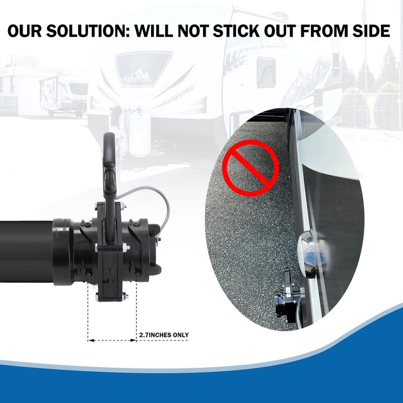 GLOBIZ Short Bayonet Hook Twist-On Waste Valve RV Gate Valve
