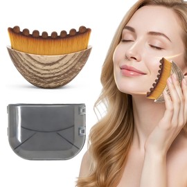 New Lymphatic Contour Face Brush,Lymphatic Drainage Massager for Sculpting,Ergonomic Facial Dry Brushing Face Massager - Chin & Jawline Sculpting,Anti-Puffiness,Detox & Lift (1 Pcs)