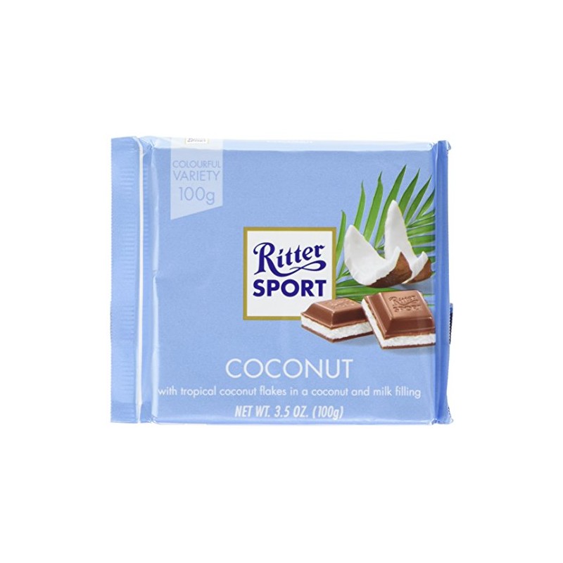 Ritter Sport 100g - Pack of 5 - (Coconut)