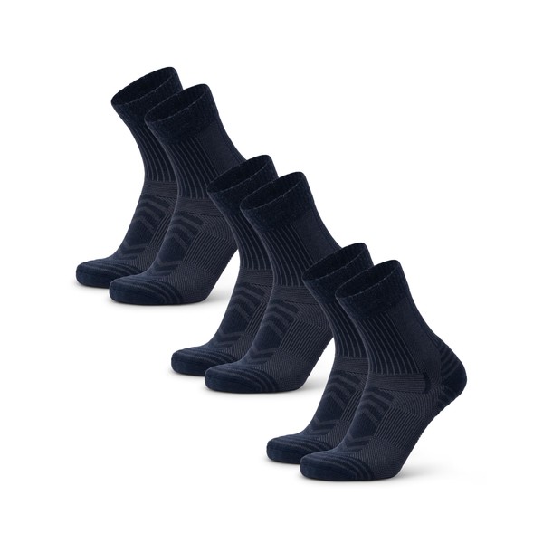 DANISH ENDURANCE Hiking Socks in Light Merino Wool, Cushioned, Breathable,