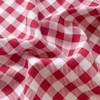 Red Ruffled Plaid Gingham Pillow Shams 20"x20", Set of 2