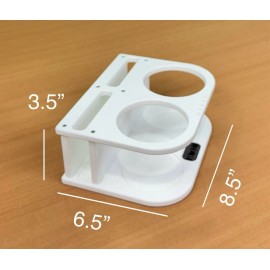 It's Time to Fish Boat Cup Holder for 2 Tumblers & 2 Phones King StarBoard Suction Mounted Marine