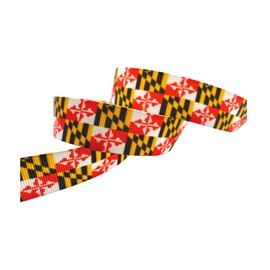 5 yards Maryland Flag ribbon. Grosgrain ribbon party supplies, 7/8" width.