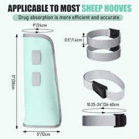 Hillban 4 Pcs Goat Hoof Boots Protective Shoes for Sheep Ovine Hooves Care Treatment Boot Goats Supplies Treatment for Sheep's Hooves, Foot Sores and Foot Rot, 28 cm (H) x 12 cm (W)