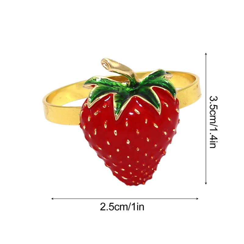 Strawberry and Lemon Napkin Rings Alloy Napkin Rings Napkins Rings