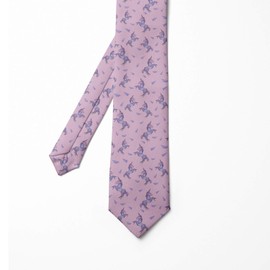 Ambesonne Men's Tie, Polygonal Monochrome Layout, 3.7", Lilac Blue Violet