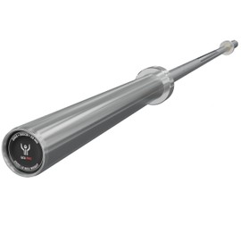 GCA Pro PowerForge Olympic Barbell for Strength Weightlifting Training 2 inch Plates Bar Squats Deadlift Bench Press Abs (Chrome, 1000 lb)