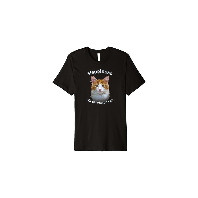 Adorable ginger kitty t-shirt "Happiness is an orange cat"