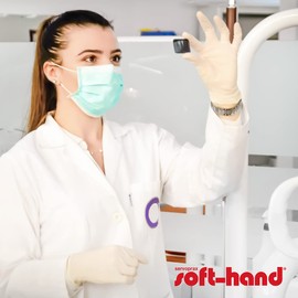 Servoprax Soft-Hand Examination Gloves - Disposable Latex Gloves - Brushed Surface & Strong Quality - Ideal for Sensitive Skin - Pack of 100 (XS)