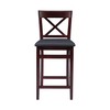Linon Triena X Back Folding Counter Stool, Brown