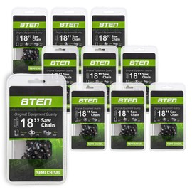 8TEN Chainsaw Chain for Stihl 260 261 270 280 290 360 361 380 22BPX074G 18 inch .063 .325 74 Drive Links 10 Pack