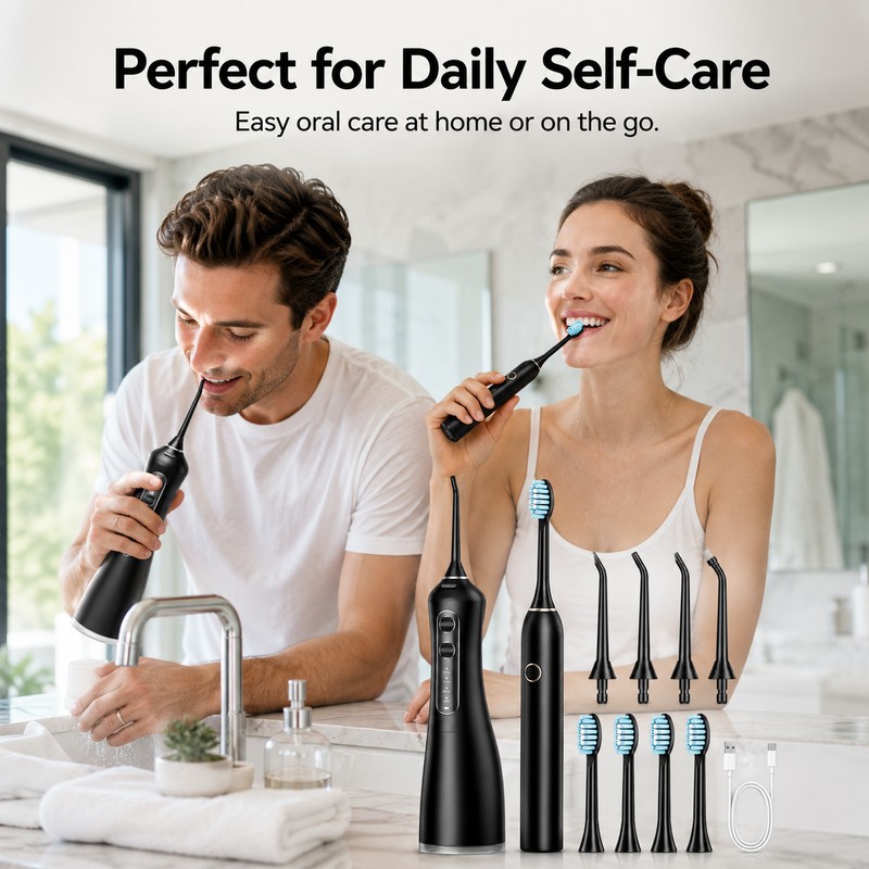 Oral Irrigator & Sonic Toothbrush Set for Daily Care –