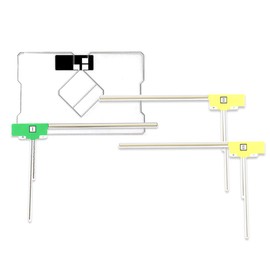 Gn095 Full Seg Antenna Set, GPS Integrated, 1 Piece, L-Shaped, 1 Left, 2 Rights, 4 CH Film Antenna, Toyota, Eclipse, Etc., For Repair, Replacement, Terrestrial Digital, 4-Piece, Integrated, Full Seg,