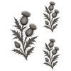 Scottish Thistle Temporary Tattoo Sheet – Striking Botanical Black Ink
