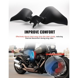 Mid-Frame Air Deflectors for Harley Softail, Heat Shield for Harley Softail Breakout/Fat Boy/Bob/Heritage Classic/Hydra-Glide Revival/Low Rider/Street Bob/Sport Glide/Deluxe 2018-2024 Accessories