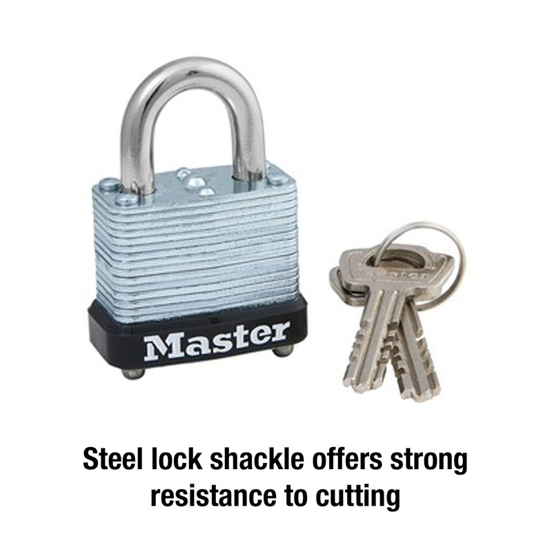 Master Lock 105D Laminated Steel Warded Padlock, 1 Count (Pack