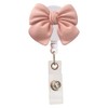 Retractable Badge Reel, Pink Butterfly Bow Tie Design, Badge Holder