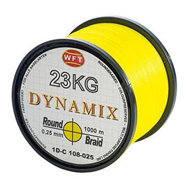 WFT Round Dynamix Braided Fishing Line 1000m yellow Size:0.20 mm