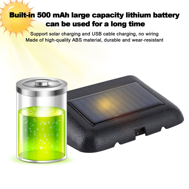 Car Digital Clock Auto Truck Solar Powered Time Date Temperature