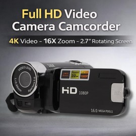 Greensen 4K 48MP Digital Video Camera Camcorder, 16X Digital Zoom Camera Video Recorder 2.7 Inch 270° Rotating Screen Video Camera for Beginners and (Black)